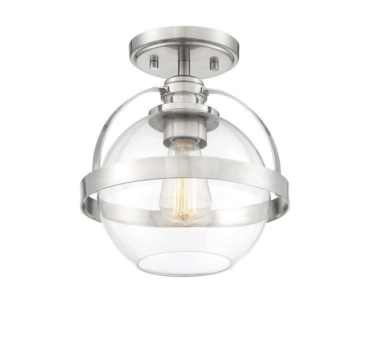 Savoy House 6-7200-1-SN One Light Semi-Flush Mount, Satin Nickel