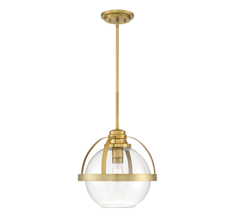 Savoy House 7-7201-1-322 One Light Pendant, Warm Brass