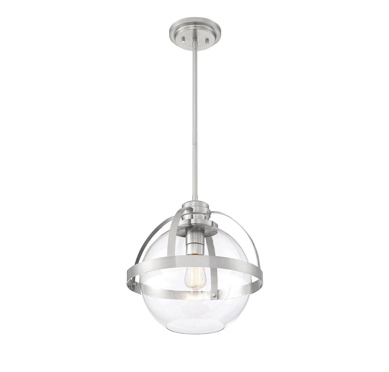 Savoy House 7-7201-1-SN One Light Pendant, Satin Nickel