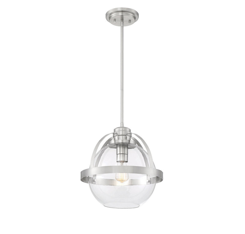 Savoy House 7-7201-1-SN One Light Pendant, Satin Nickel