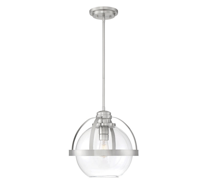 Savoy House 7-7201-1-SN One Light Pendant, Satin Nickel