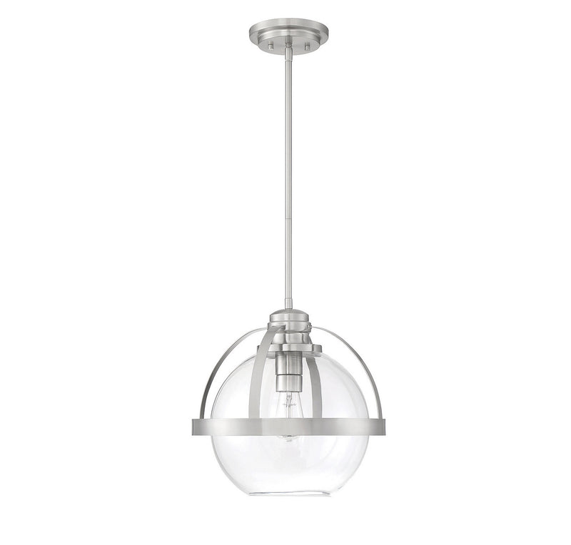 Savoy House 7-7201-1-SN One Light Pendant, Satin Nickel