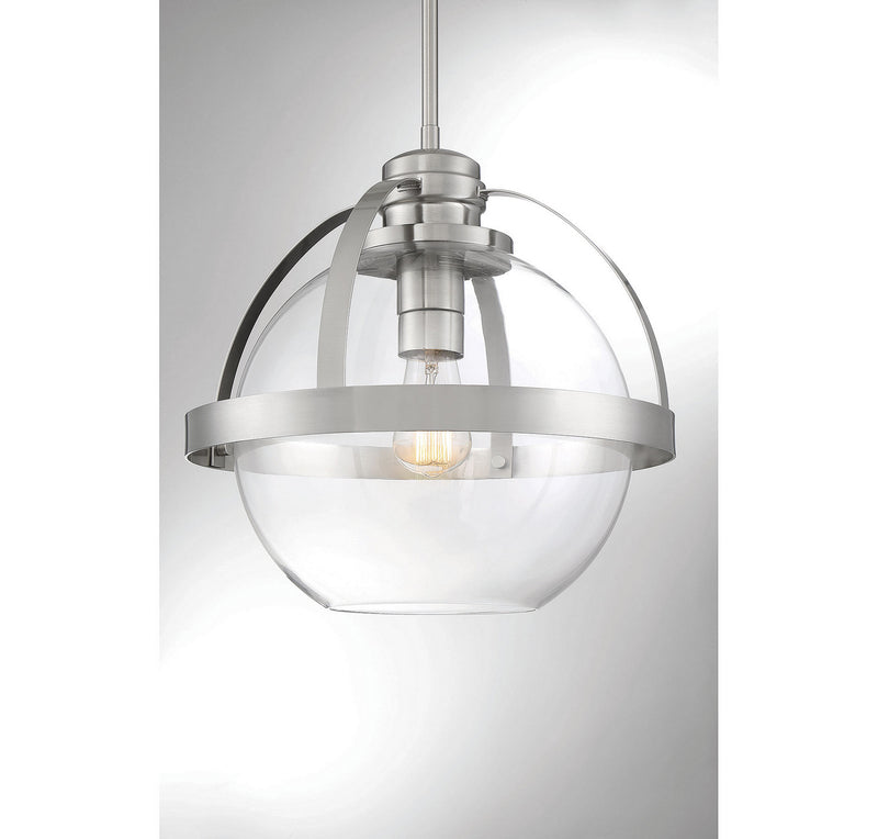 Savoy House 7-7201-1-SN One Light Pendant, Satin Nickel