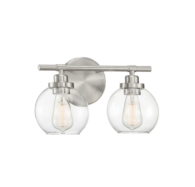 Savoy House 8-4050-2-SN Two Light Bath Bar, Satin Nickel