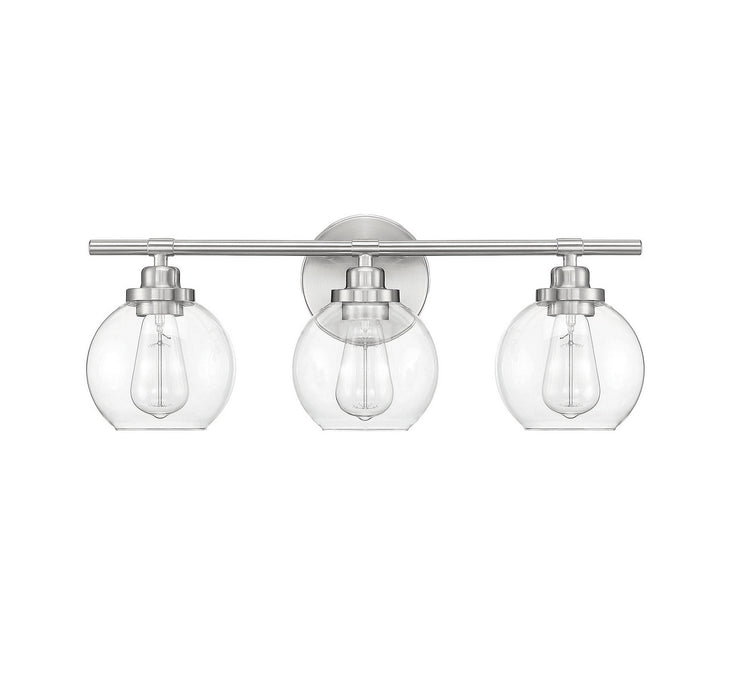 Savoy House 8-4050-3-SN Three Light Bath Bar, Satin Nickel