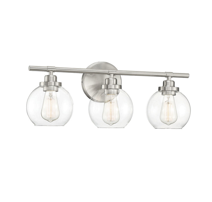 Savoy House 8-4050-3-SN Three Light Bath Bar, Satin Nickel