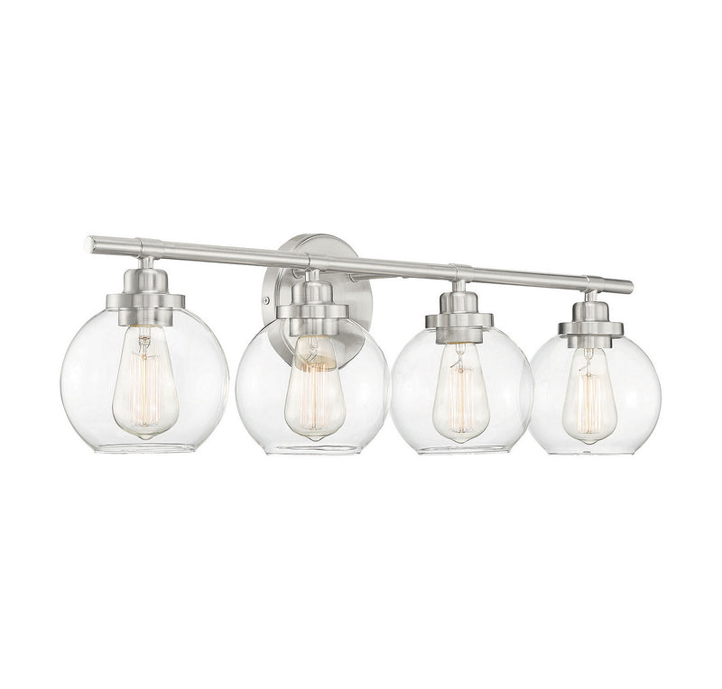 Savoy House 8-4050-4-SN Four Light Bath Bar, Satin Nickel