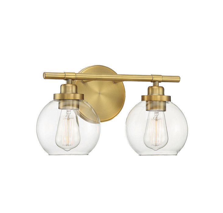 Savoy House 8-4050-2-322 Two Light Bath Bar, Warm Brass