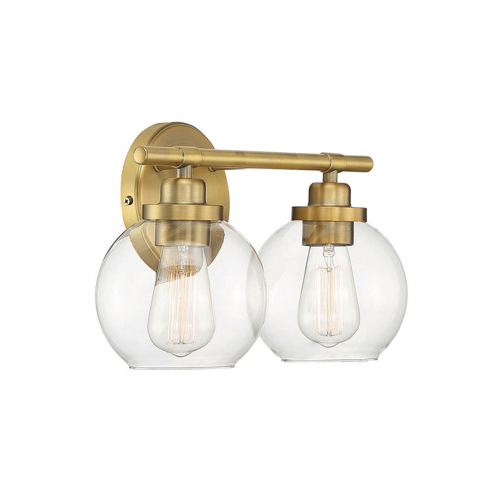 Savoy House 8-4050-2-322 Two Light Bath Bar, Warm Brass
