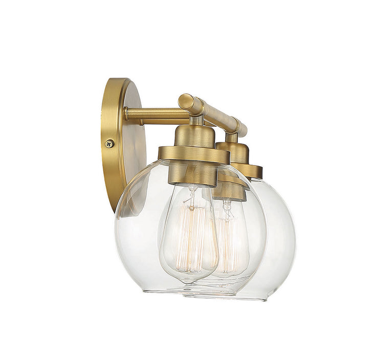 Savoy House 8-4050-2-322 Two Light Bath Bar, Warm Brass