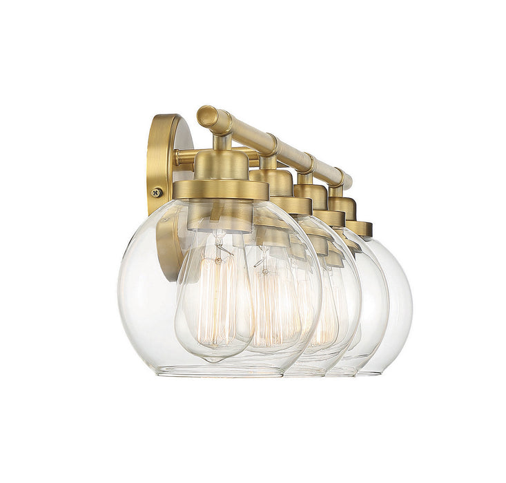 Savoy House 8-4050-4-322 Four Light Bath Bar, Warm Brass