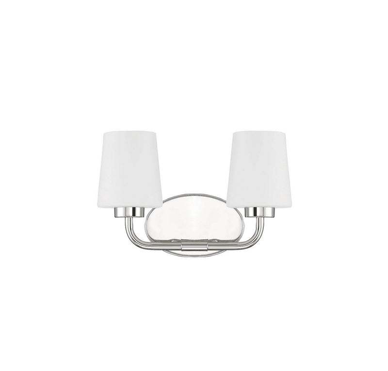 Savoy House 8-4090-2-109 Two Light Bath Bar, Polished Nickel