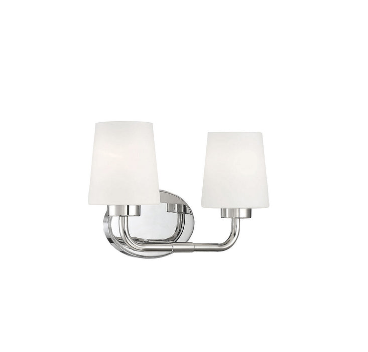 Savoy House 8-4090-2-109 Two Light Bath Bar, Polished Nickel