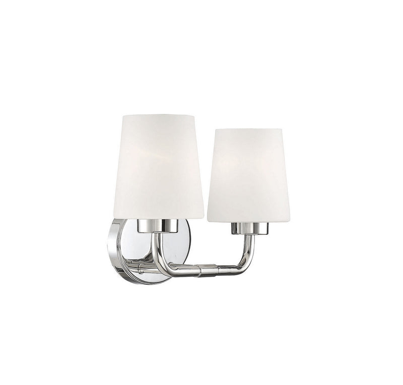 Savoy House 8-4090-2-109 Two Light Bath Bar, Polished Nickel