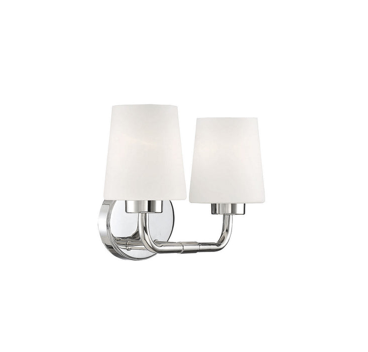 Savoy House 8-4090-2-109 Two Light Bath Bar, Polished Nickel