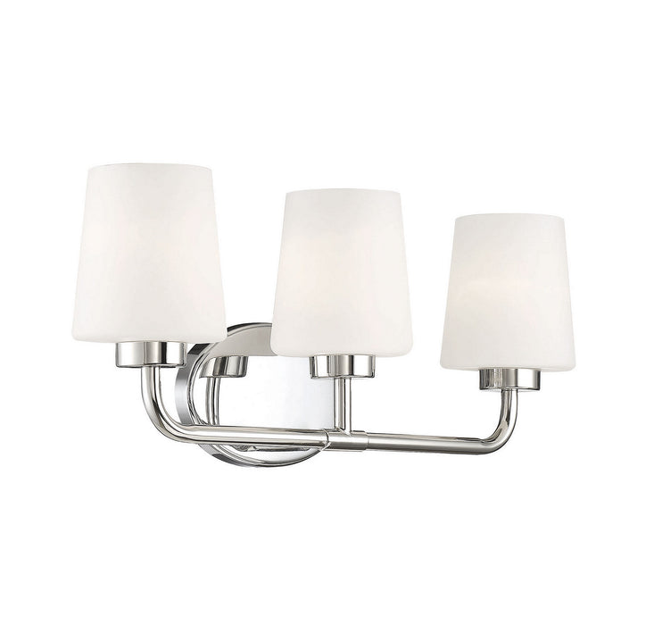 Savoy House 8-4090-3-109 Three Light Bath Bar, Polished Nickel