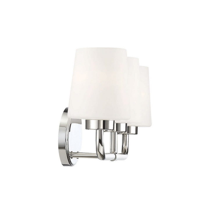 Savoy House 8-4090-3-109 Three Light Bath Bar, Polished Nickel
