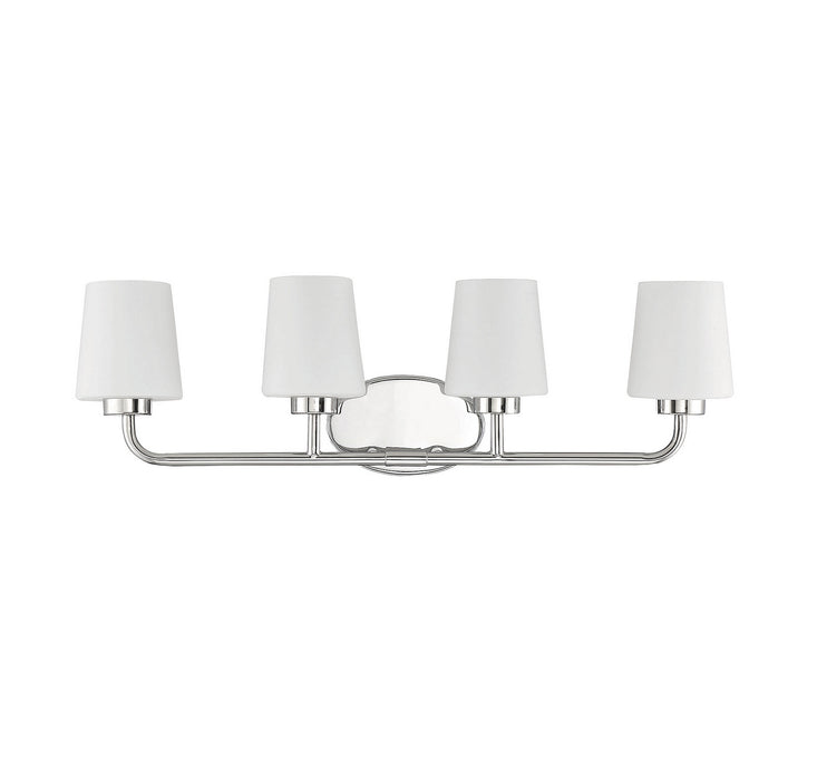 Savoy House 8-4090-4-109 Four Light Bath Bar, Polished Nickel