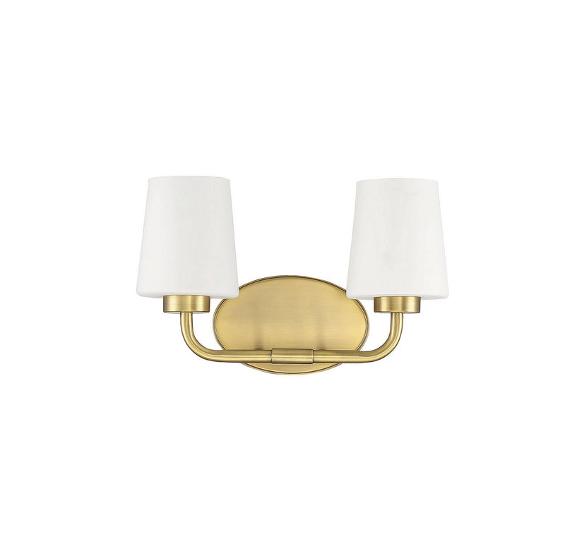 Savoy House 8-4090-2-322 Two Light Bath Bar, Warm Brass