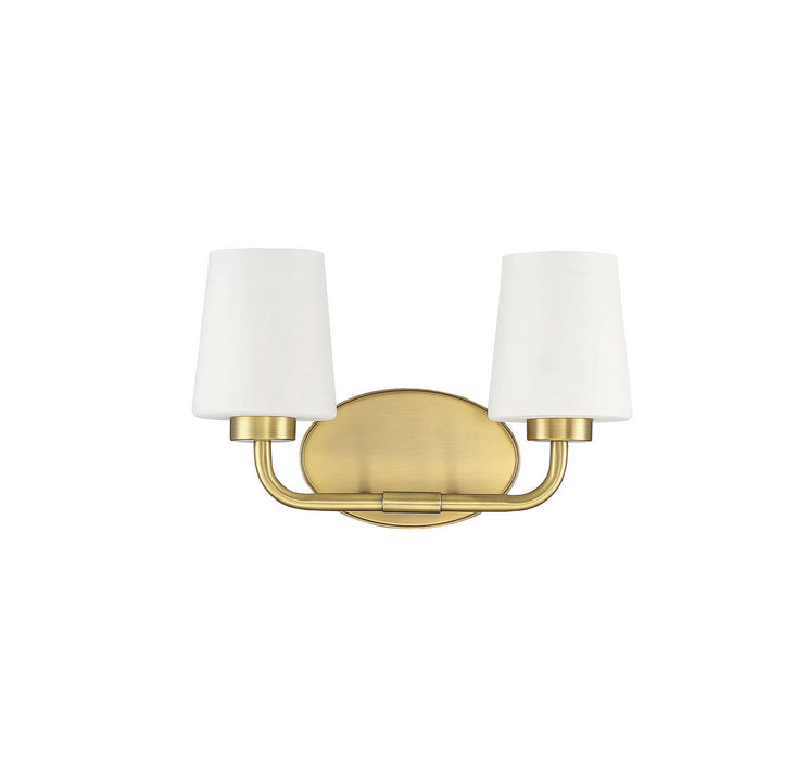 Savoy House 8-4090-2-322 Two Light Bath Bar, Warm Brass