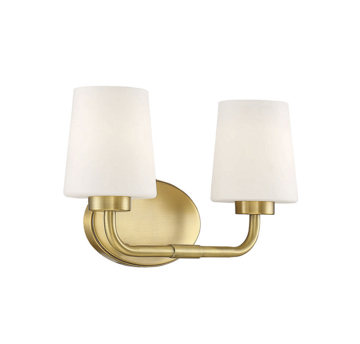 Savoy House 8-4090-2-322 Two Light Bath Bar, Warm Brass