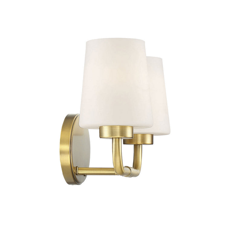 Savoy House 8-4090-2-322 Two Light Bath Bar, Warm Brass