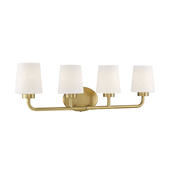 Savoy House 8-4090-4-322 Four Light Bath Bar, Warm Brass