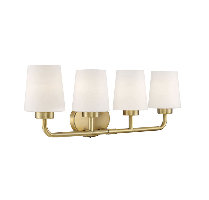 Savoy House 8-4090-4-322 Four Light Bath Bar, Warm Brass