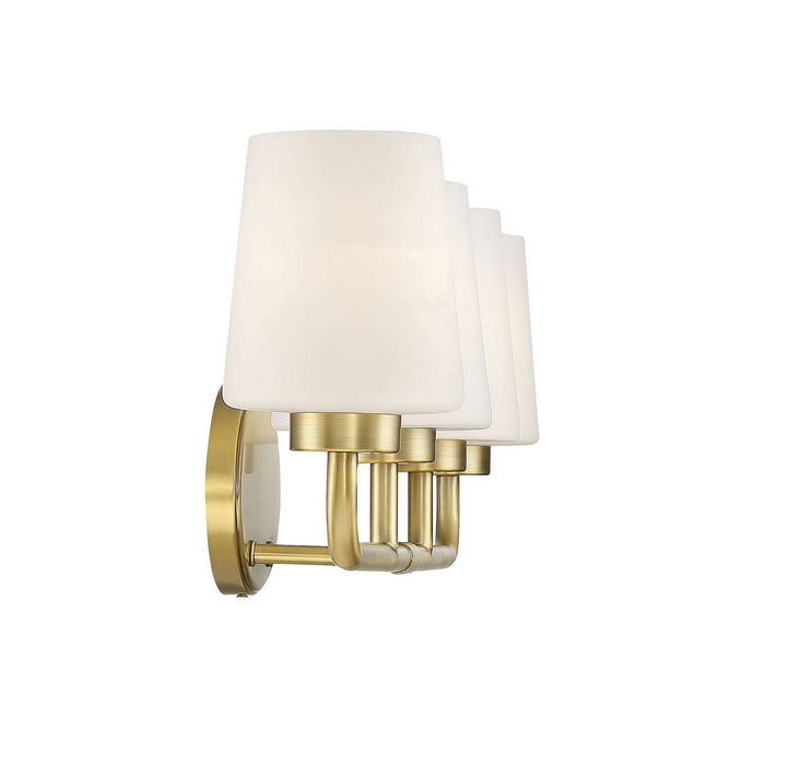 Savoy House 8-4090-4-322 Four Light Bath Bar, Warm Brass