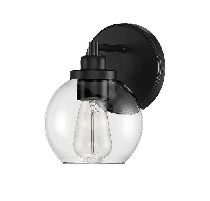 Savoy House 9-4050-1-BK One Light Wall Sconce, Matte Black