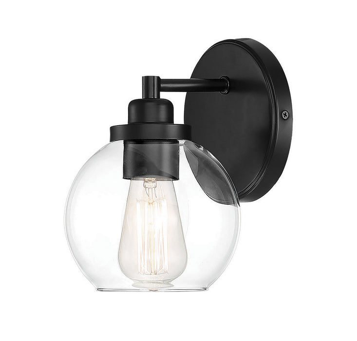 Savoy House 9-4050-1-BK One Light Wall Sconce, Matte Black