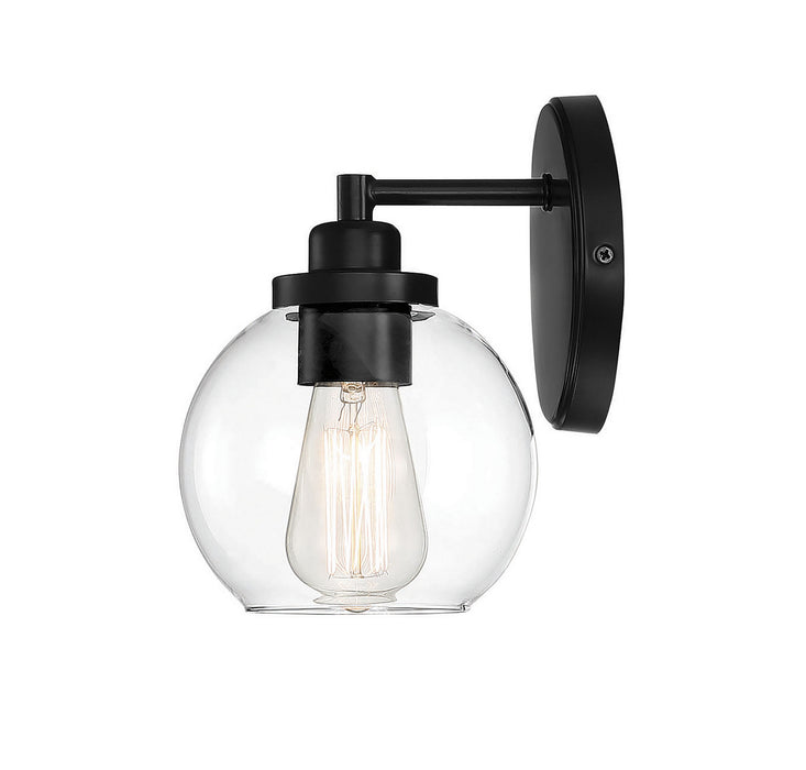 Savoy House 9-4050-1-BK One Light Wall Sconce, Matte Black