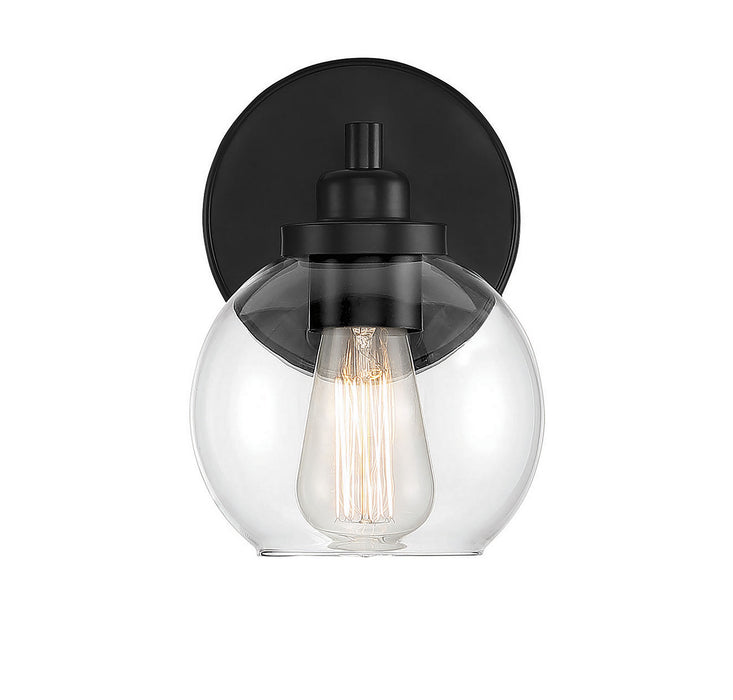 Savoy House 9-4050-1-BK One Light Wall Sconce, Matte Black