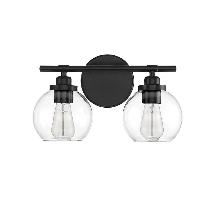 Savoy House 8-4050-2-BK Two Light Bath Bar, Matte Black