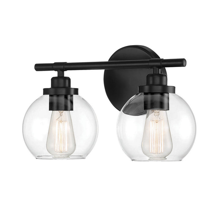 Savoy House 8-4050-2-BK Two Light Bath Bar, Matte Black