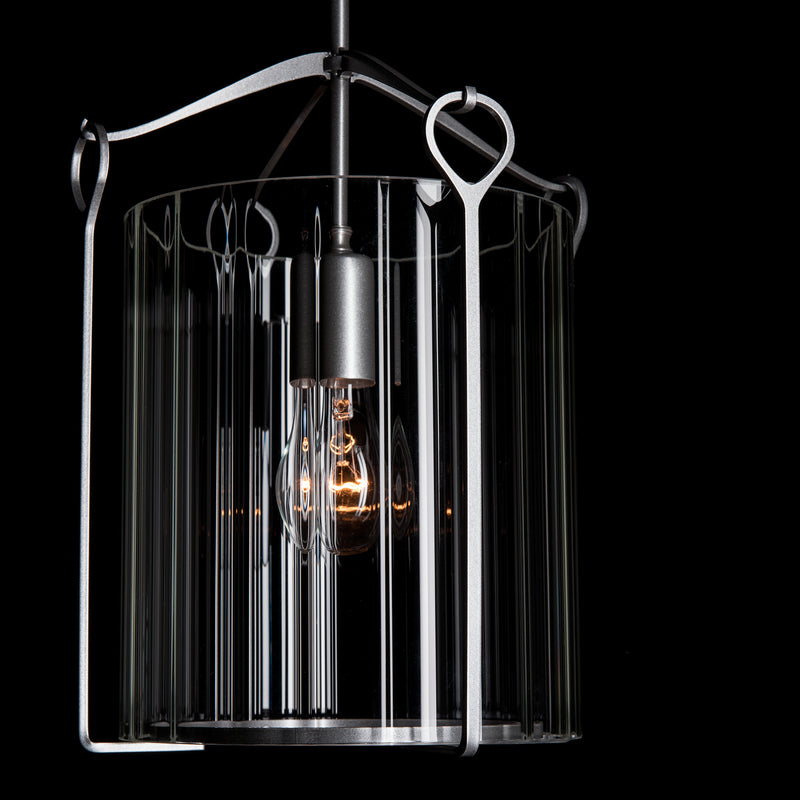 Hubbardton Forge 104060-SKT-82-ZM0137 One Light Mini Pendant, Vintage Platinum