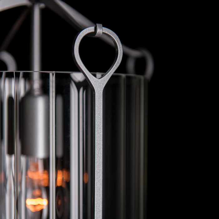 Hubbardton Forge 121140-SKT-82-ZM0137 One Light Semi-Flush Mount, Vintage Platinum