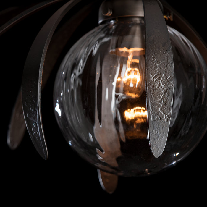 Hubbardton Forge 124350-SKT-07-LL0631 One Light Semi-Flush Mount, Dark Smoke