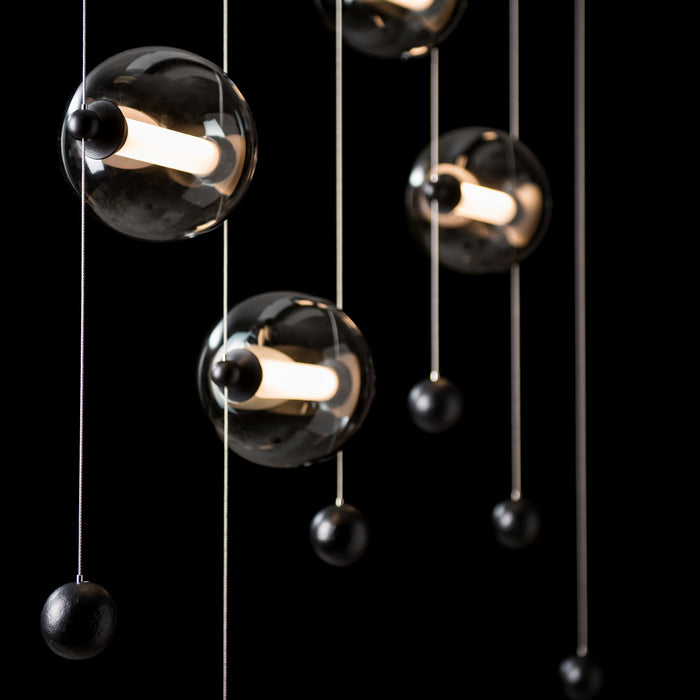 Hubbardton Forge 139050-LED-STND-10-GG0668 LED Pendant, Black