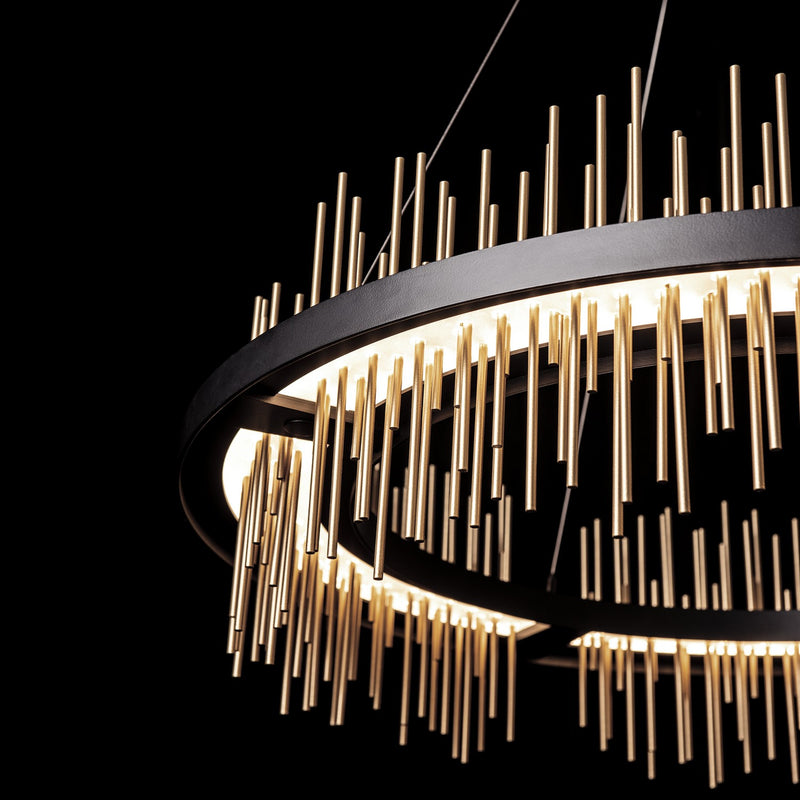 Hubbardton Forge 139656-LED-STND-10-84 LED Pendant, Black