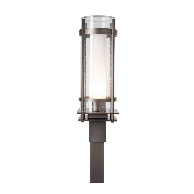 Hubbardton Forge 345897-SKT-77-ZS0684 One Light Outdoor Post Mount, Coastal Dark Smoke