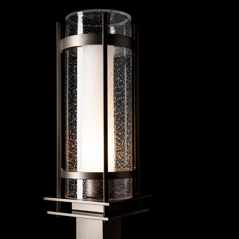 Hubbardton Forge 345897-SKT-77-ZS0684 One Light Outdoor Post Mount, Coastal Dark Smoke