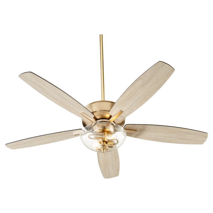 Quorum 7052-280 52" Ceiling Fan, Aged Brass