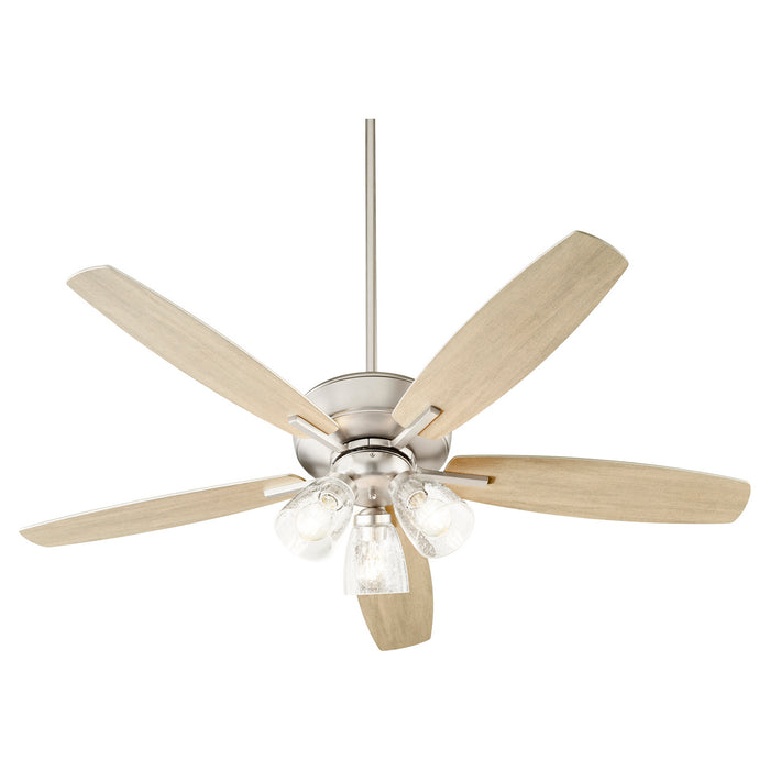 Quorum 7052-365 52" Ceiling Fan, Satin Nickel