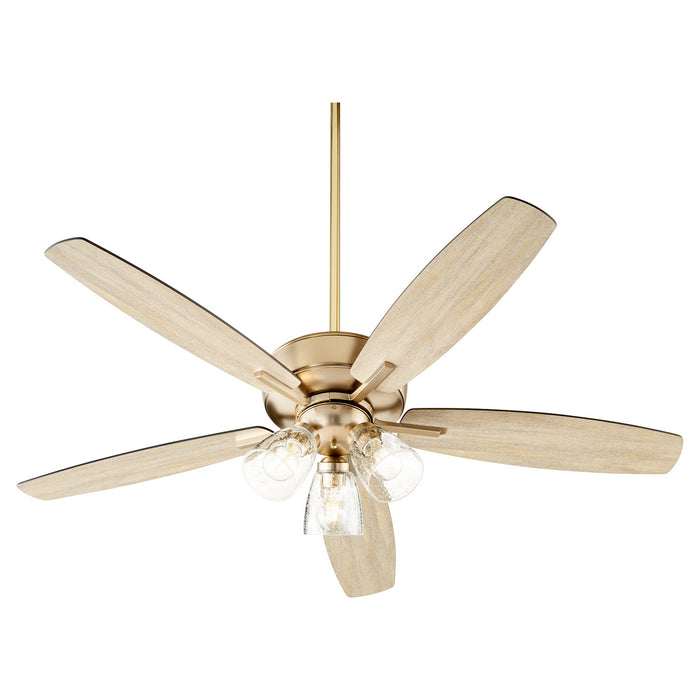Quorum 7052-380 52" Ceiling Fan, Aged Brass
