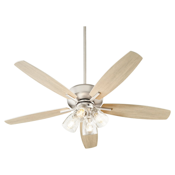 Quorum 7052-465 52" Ceiling Fan, Satin Nickel