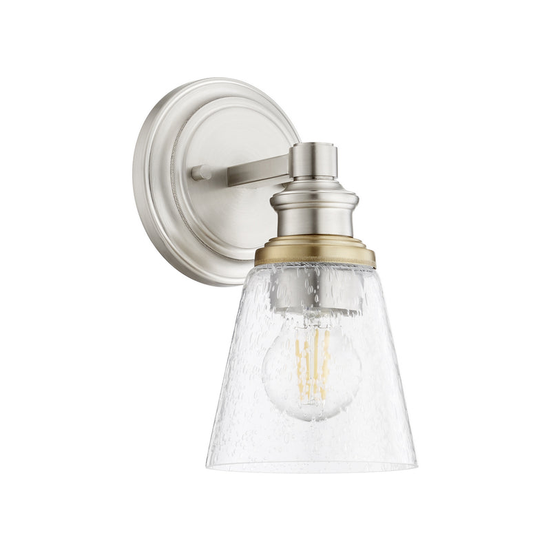 Quorum 509-1-65 One Light Wall Mount, Satin Nickel