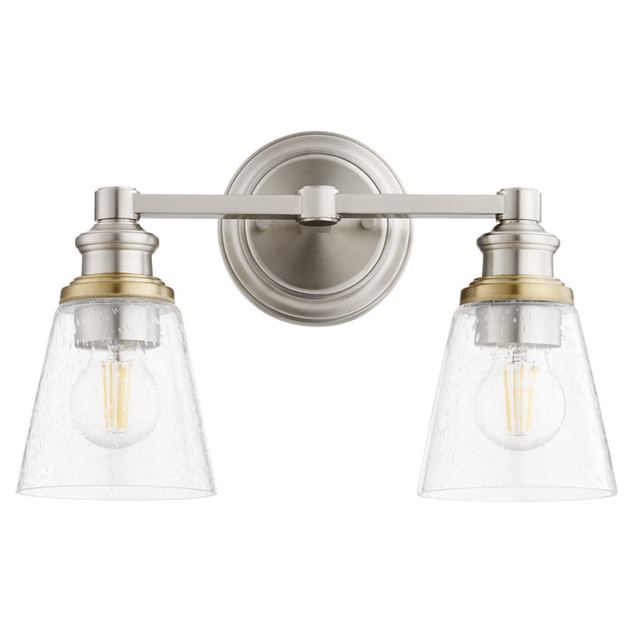 Quorum 509-2-65 Two Light Wall Mount, Satin Nickel