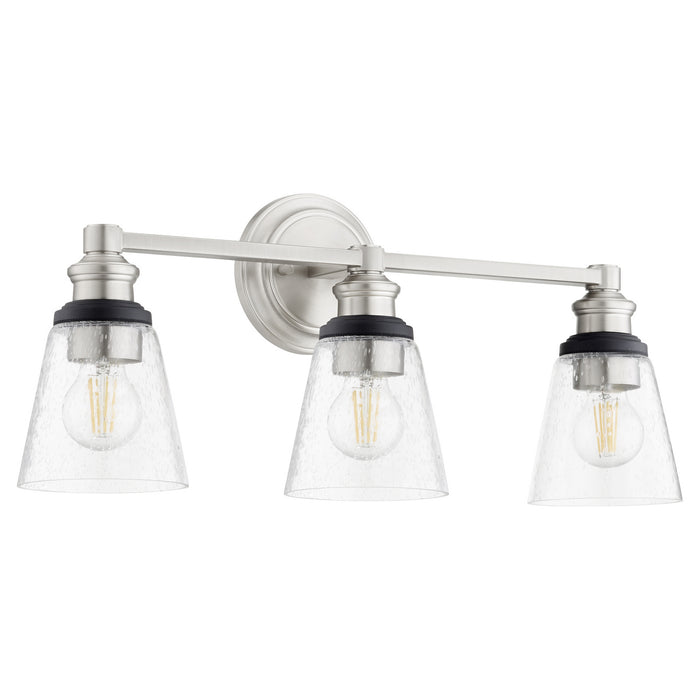Quorum 509-3-65 Three Light Vanity, Satin Nickel