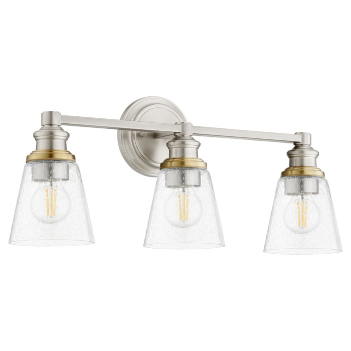 Quorum 509-3-65 Three Light Vanity, Satin Nickel